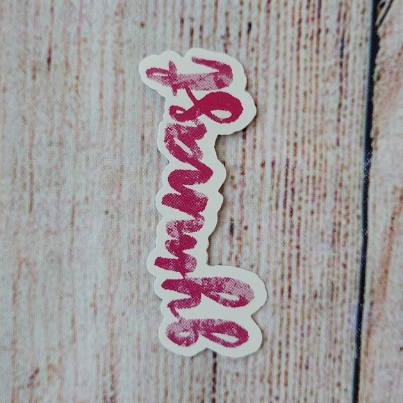 Gymnast Pink Script Sticker NEW - Picture 2 of 4